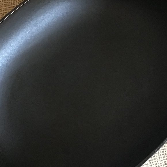 Le Creuset France #33 Black Cast Iron La Mama Enzo Mari Oval Dutch Oven Vintage - Picture 6 of 7